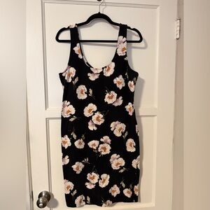 Forever 21 Black Floral Dress Size XL